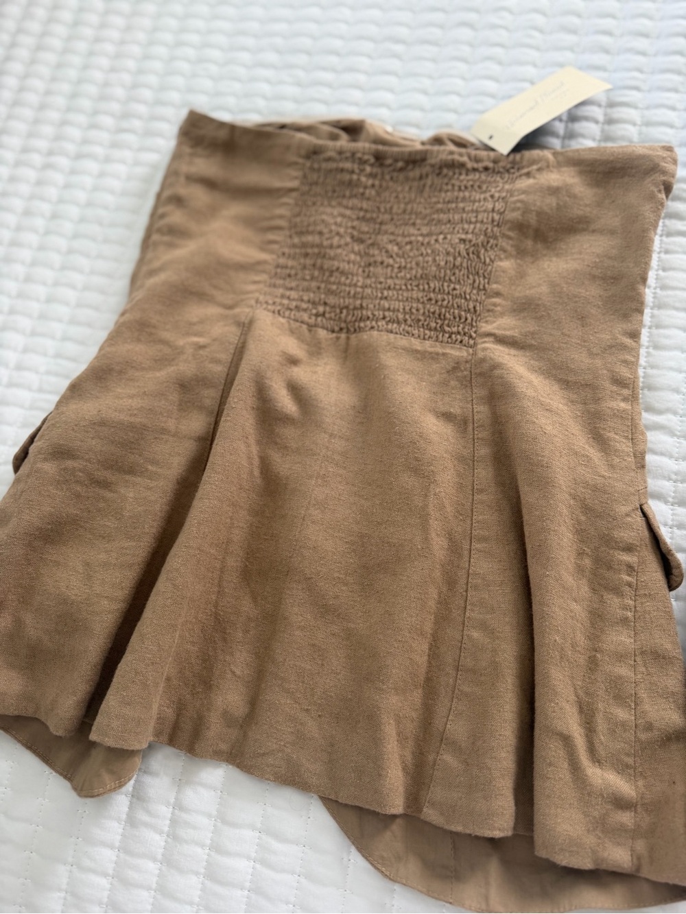 Women’s Strapless Linen Vest Set - Picture 4 of 10